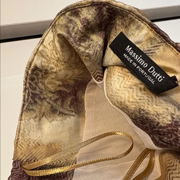 NWT [Massimo Dutti] Luxury Flowing Satin Printed Midi Elastic Skirt Women’s XS - Picture 15 of 15